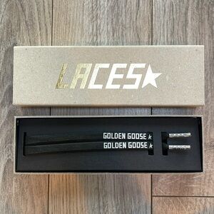 Golden Goose Shoelaces - Black/Silver